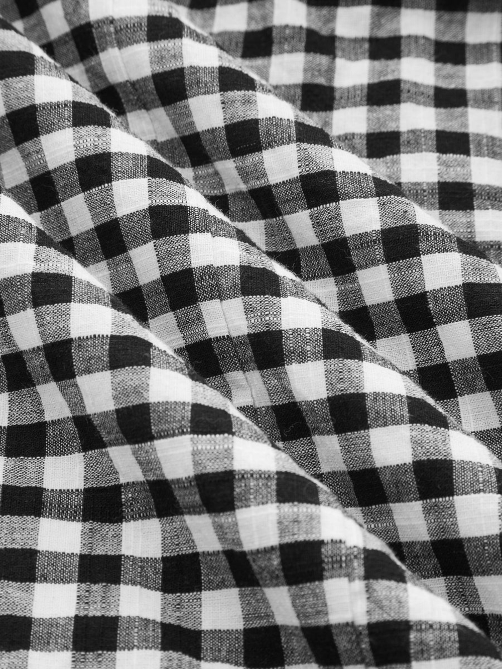 Commense Black and White Gingham Belted Midi Dress - Picture 6 of 8